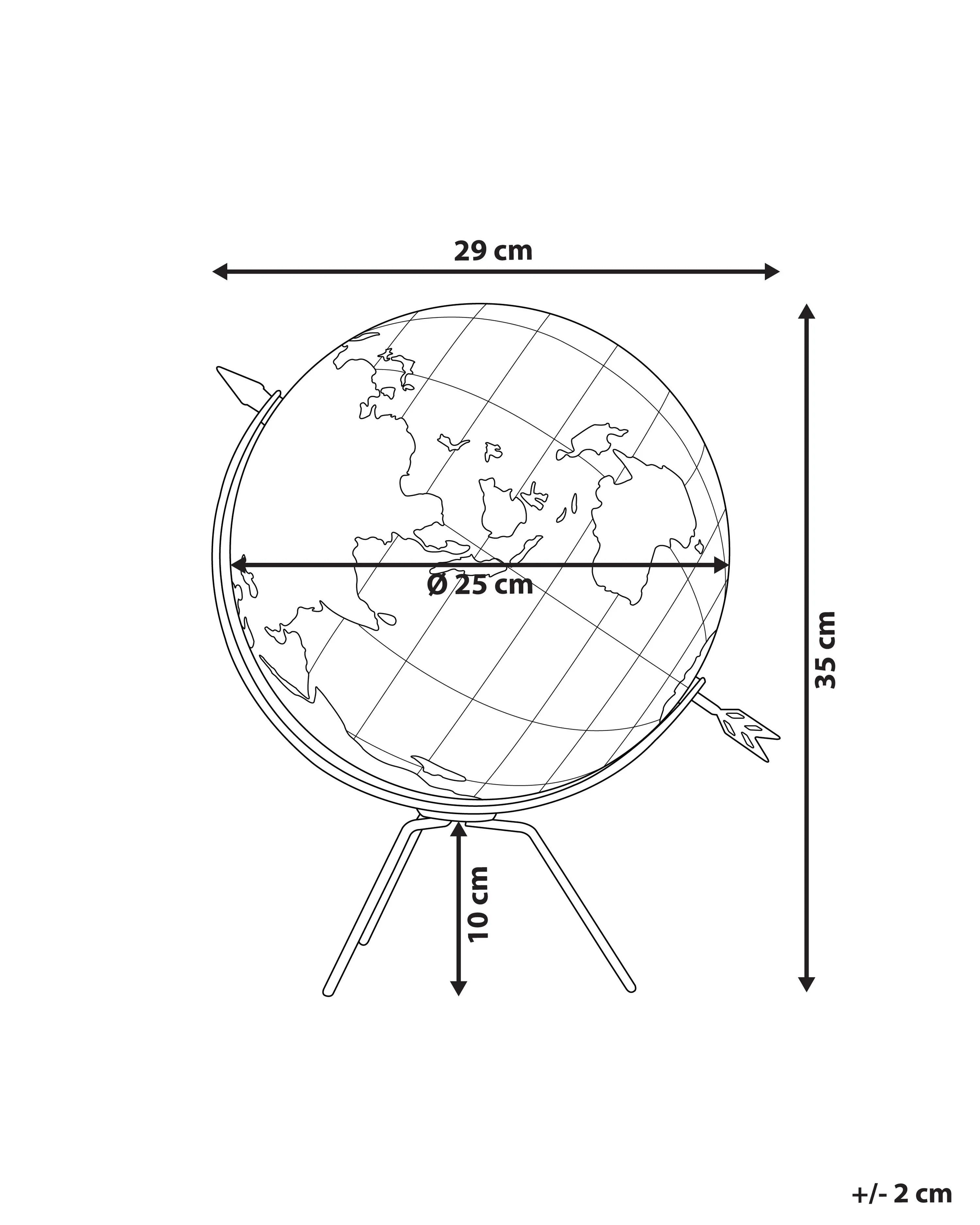 Mappamondo BATTUTA Marrone 35 cm