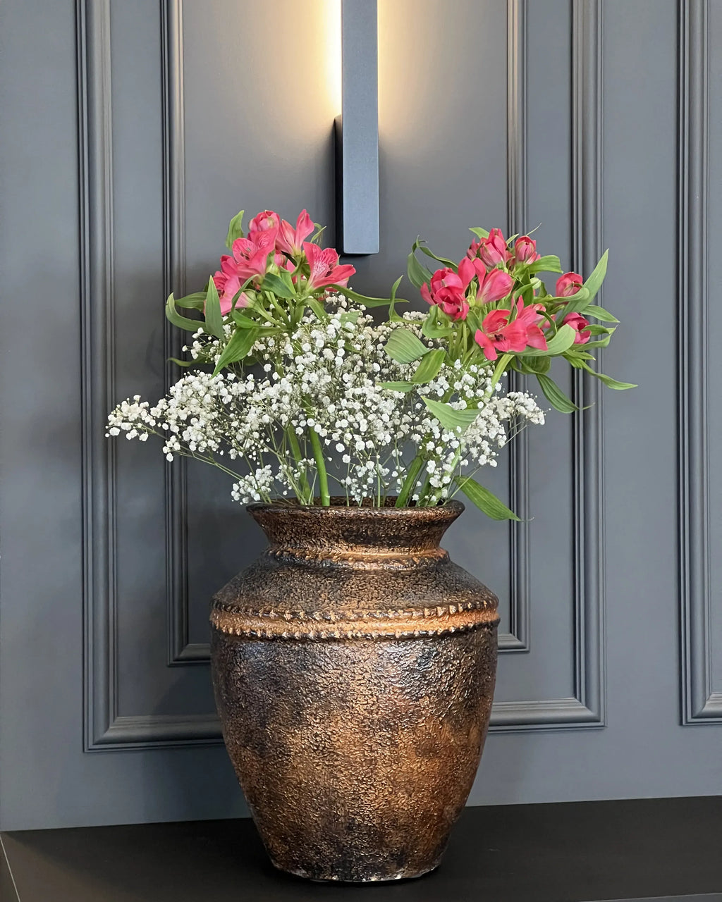 Vaso decorativo PUCHONG Ceramica 40 cm Rame