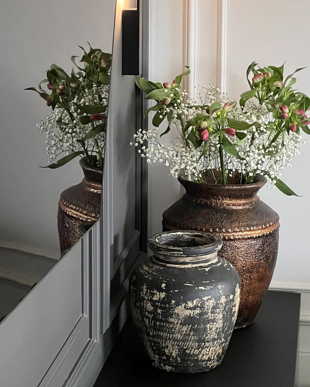 Vaso decorativo PUCHONG Ceramica 40 cm Rame