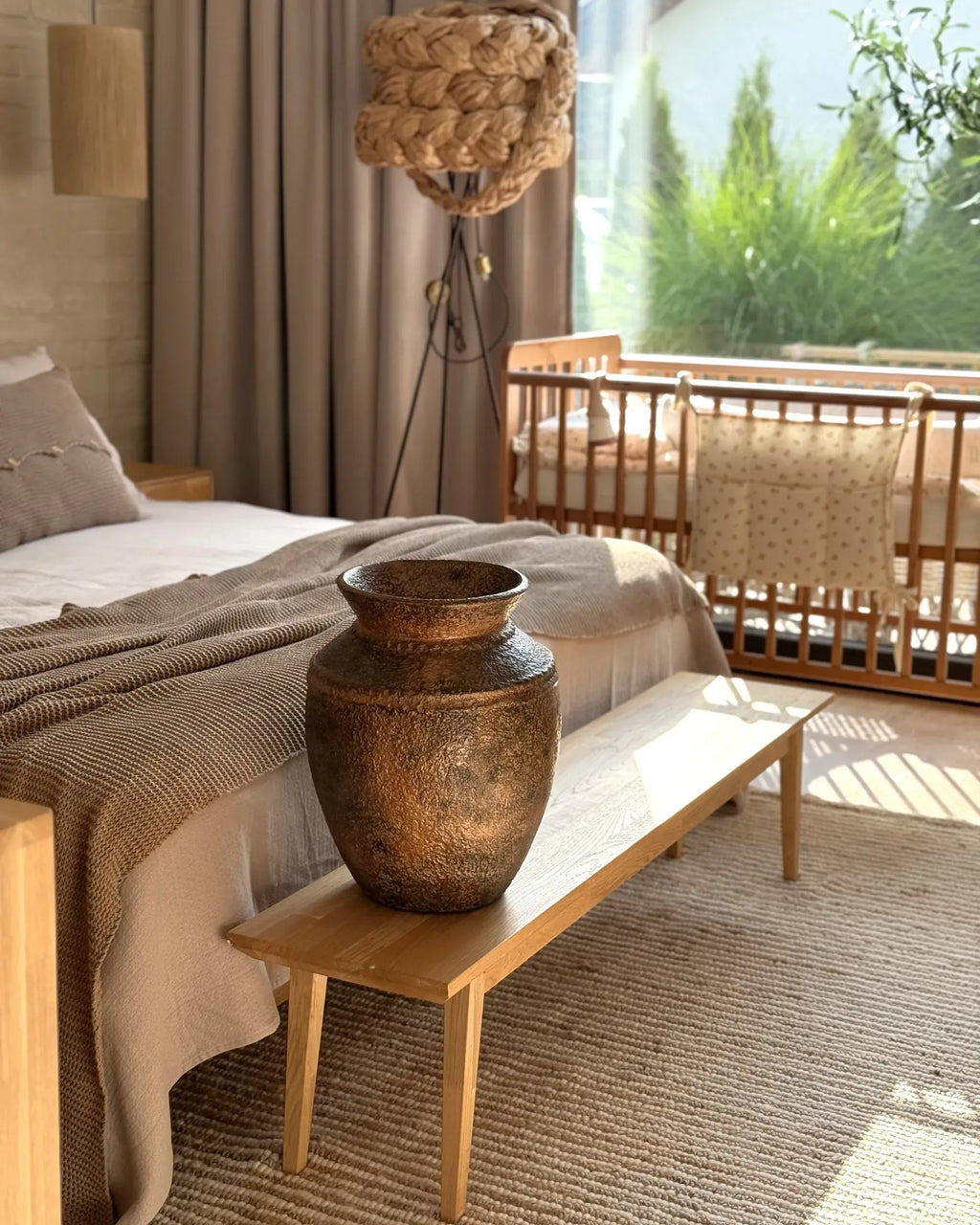 Vaso decorativo PUCHONG Ceramica 40 cm Rame