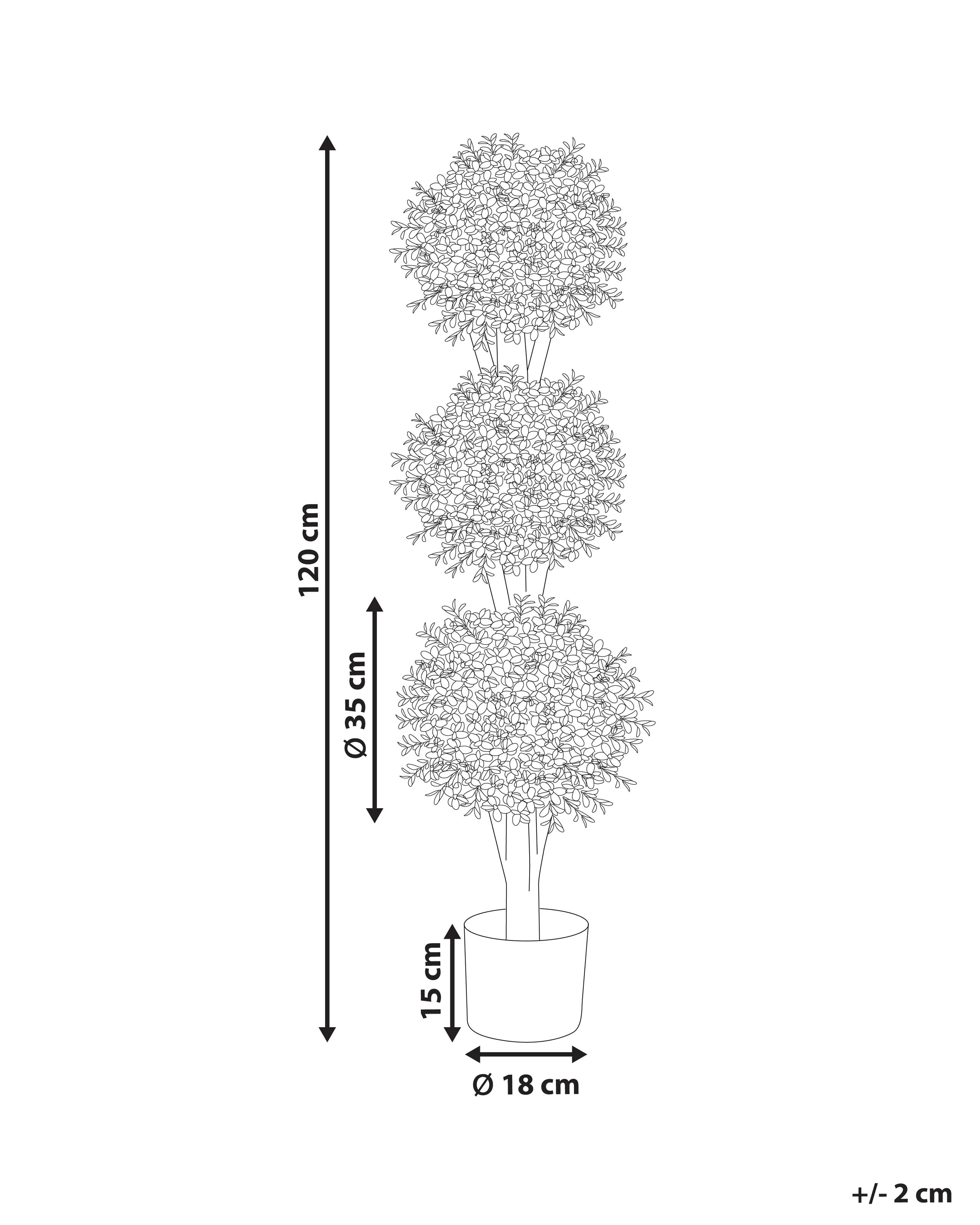 Pianta artificiale BUXUS BALL TREE 120 cm Verde