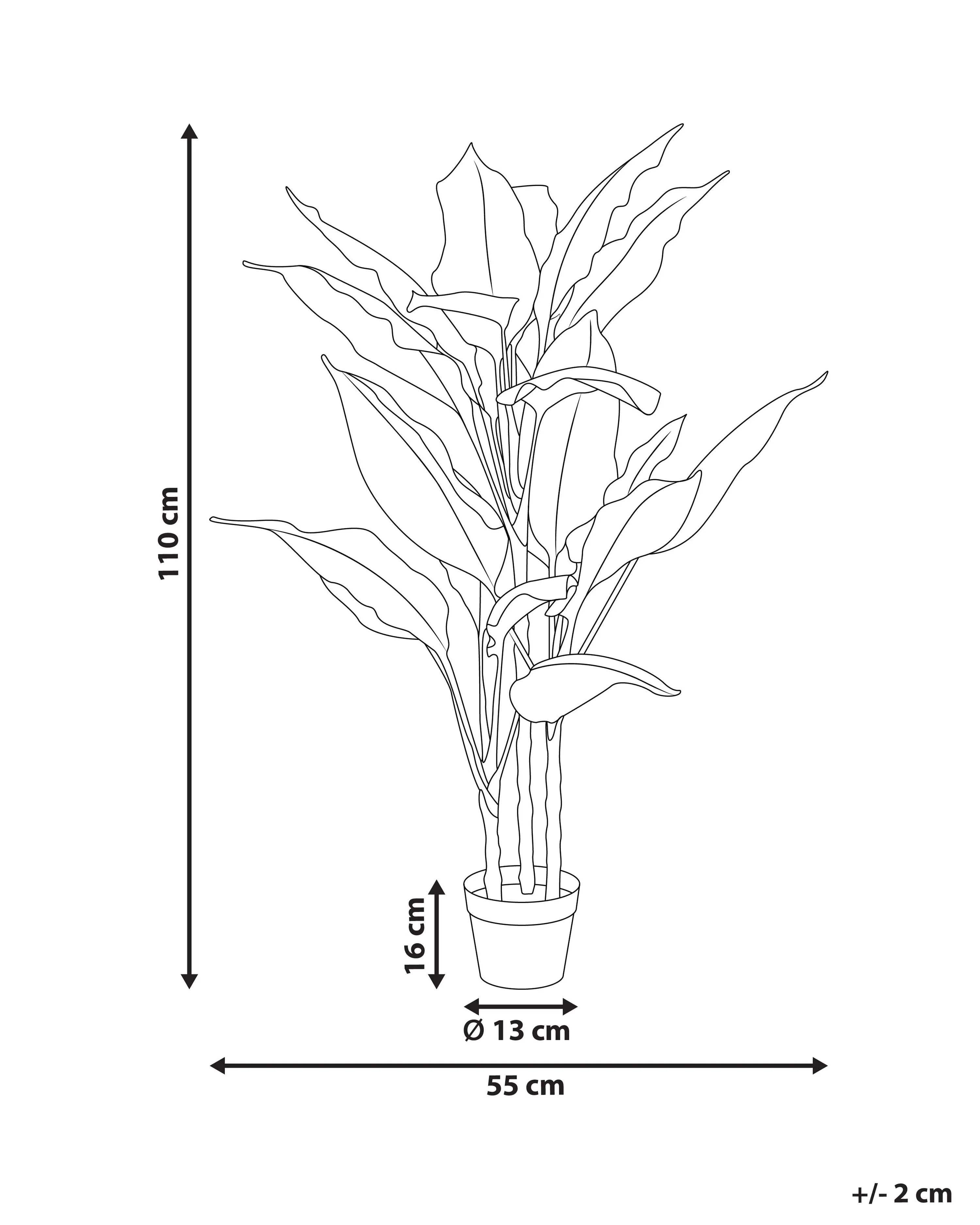 Pianta artificiale DIEFFENBACHIA 110 cm Verde