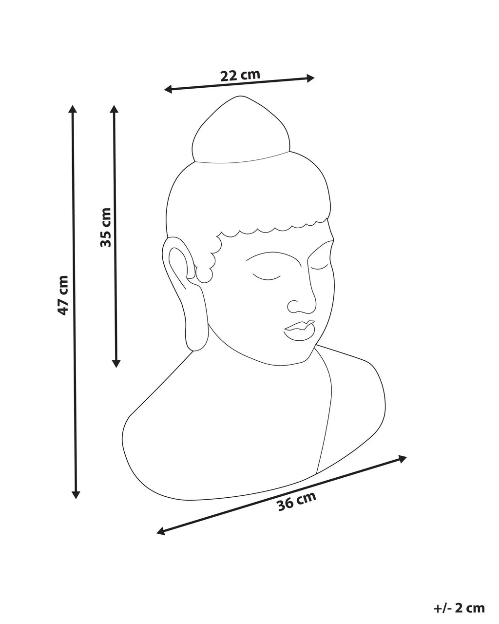 Accessorio decorativo Buddha CARUM Ceramica Nero