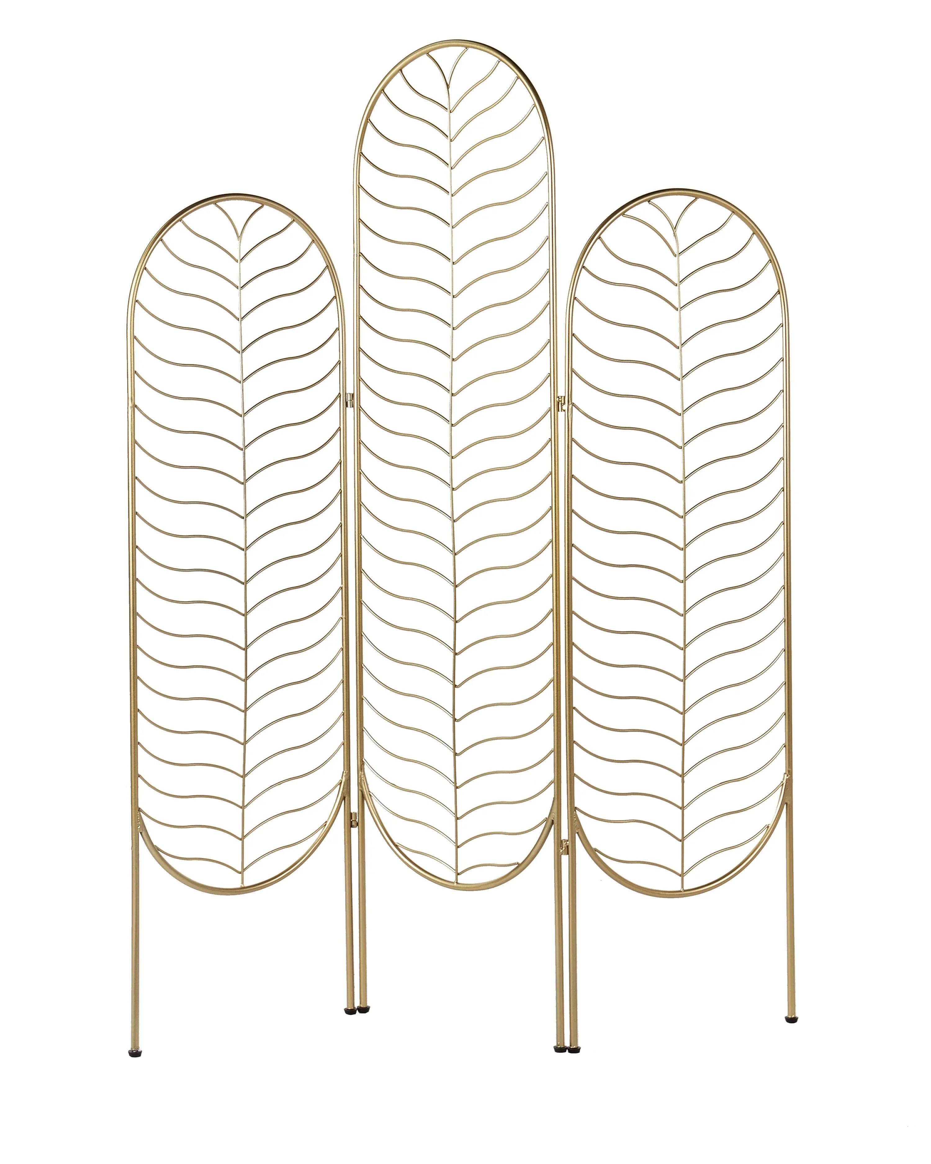 Divisorio per ambienti a 3 pannelli PESCIA Oro 120 cm 160 cm