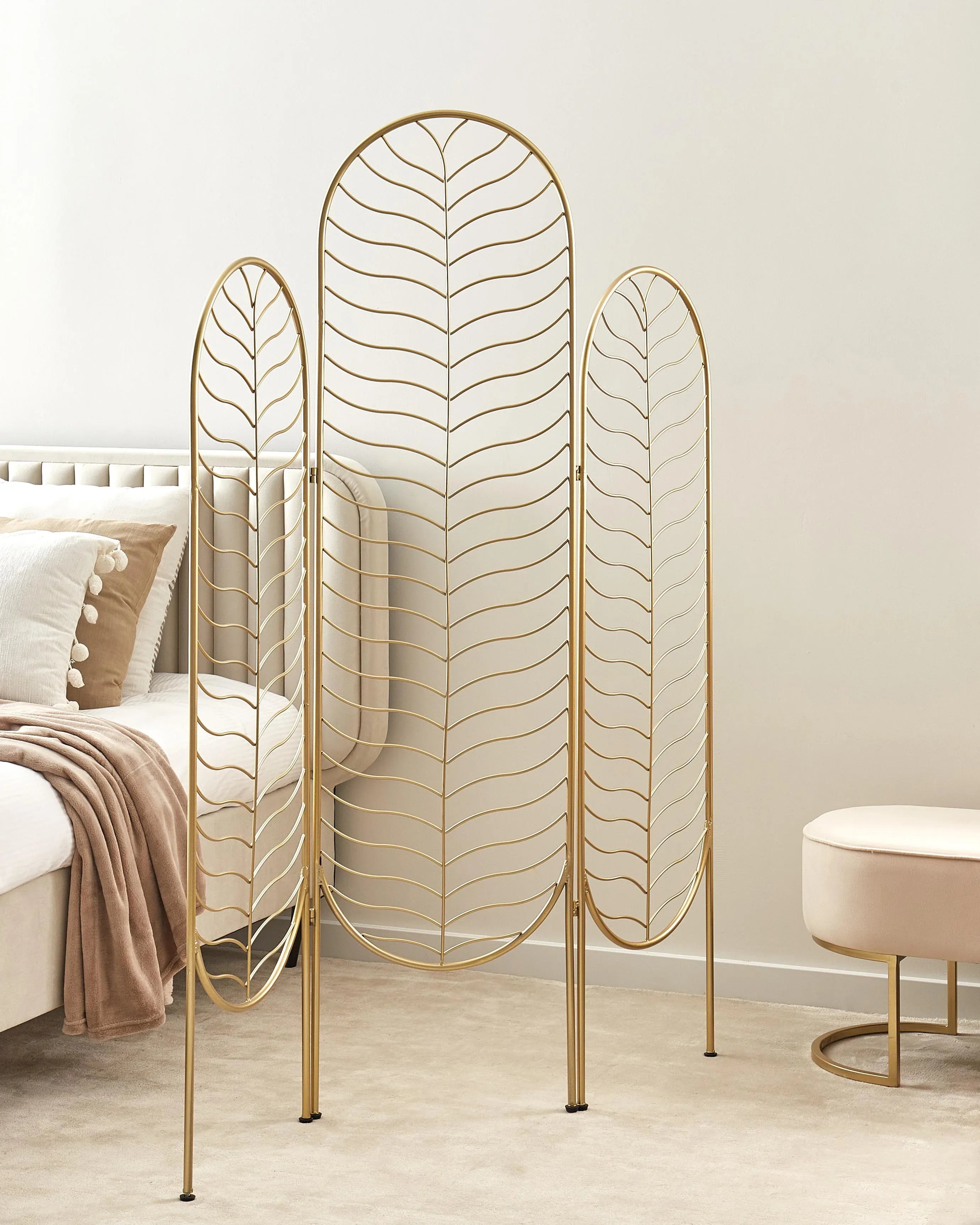 Divisorio per ambienti a 3 pannelli PESCIA Oro 120 cm 160 cm