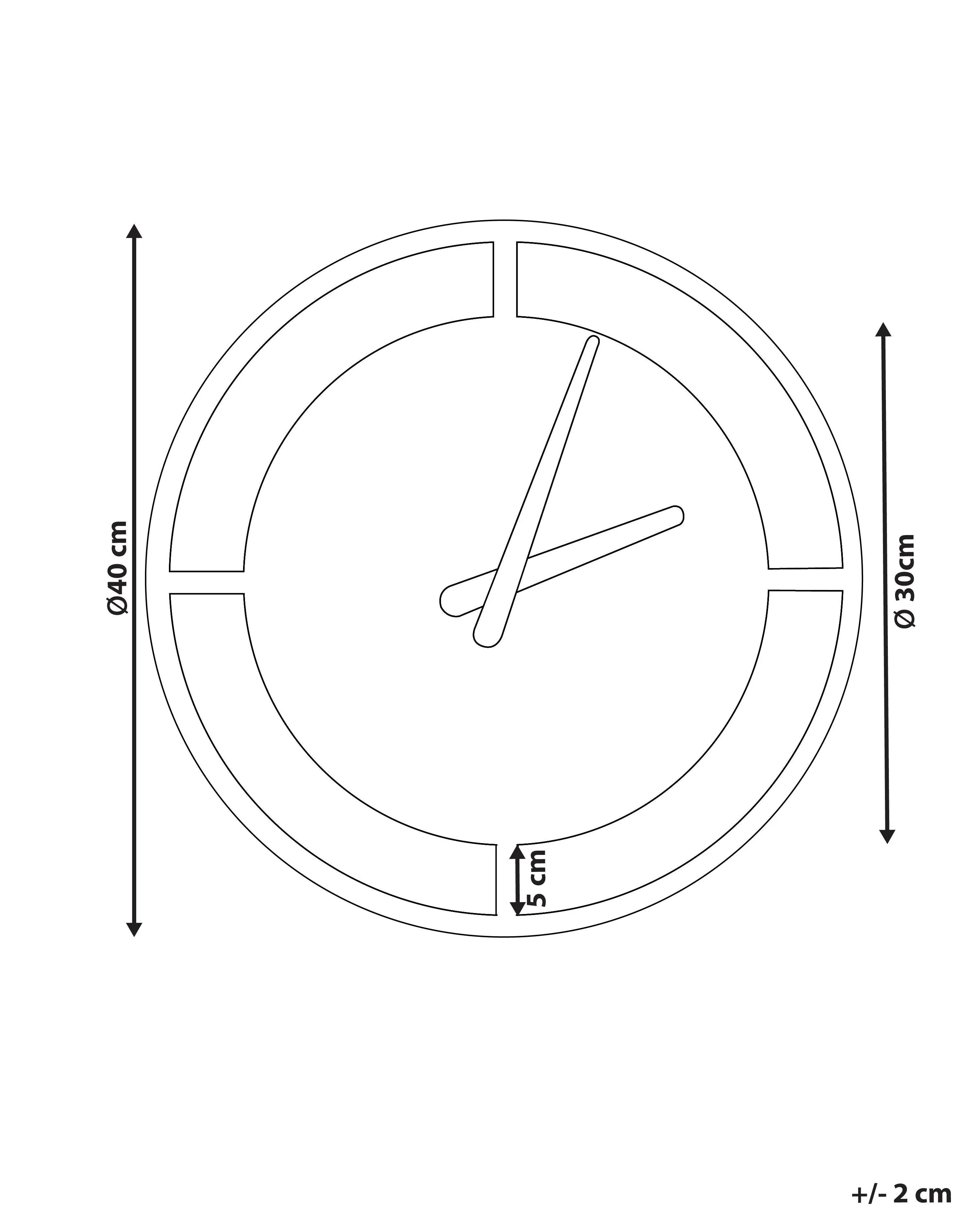 Orologio da parete TRIENT 40 cm Metallo Nero