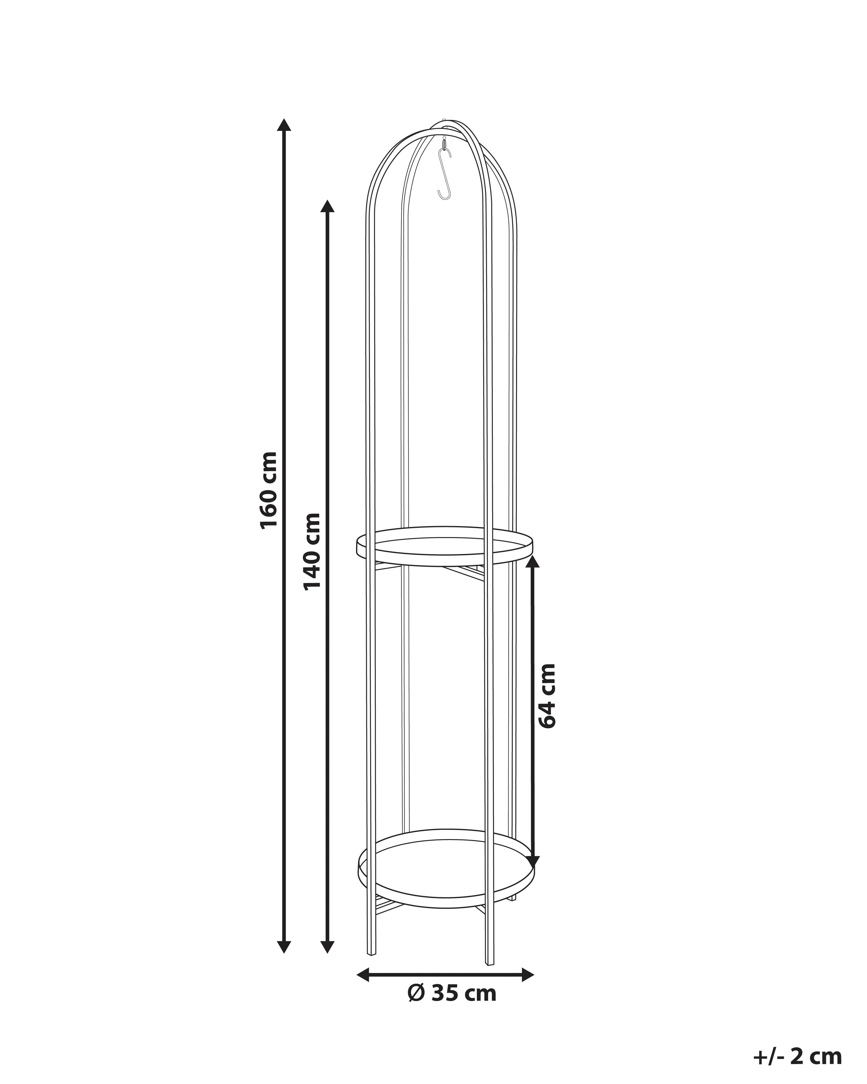 Supporto per vasi TAMARIX Metallo 35 cm Nero