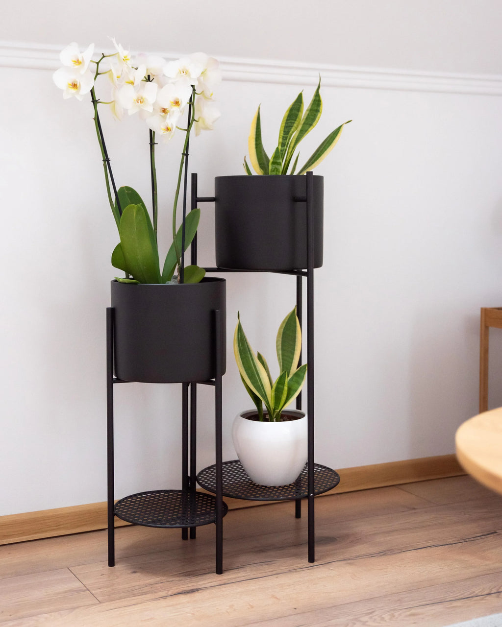 Supporto per vasi ULMUS Metallo 58 cm Nero
