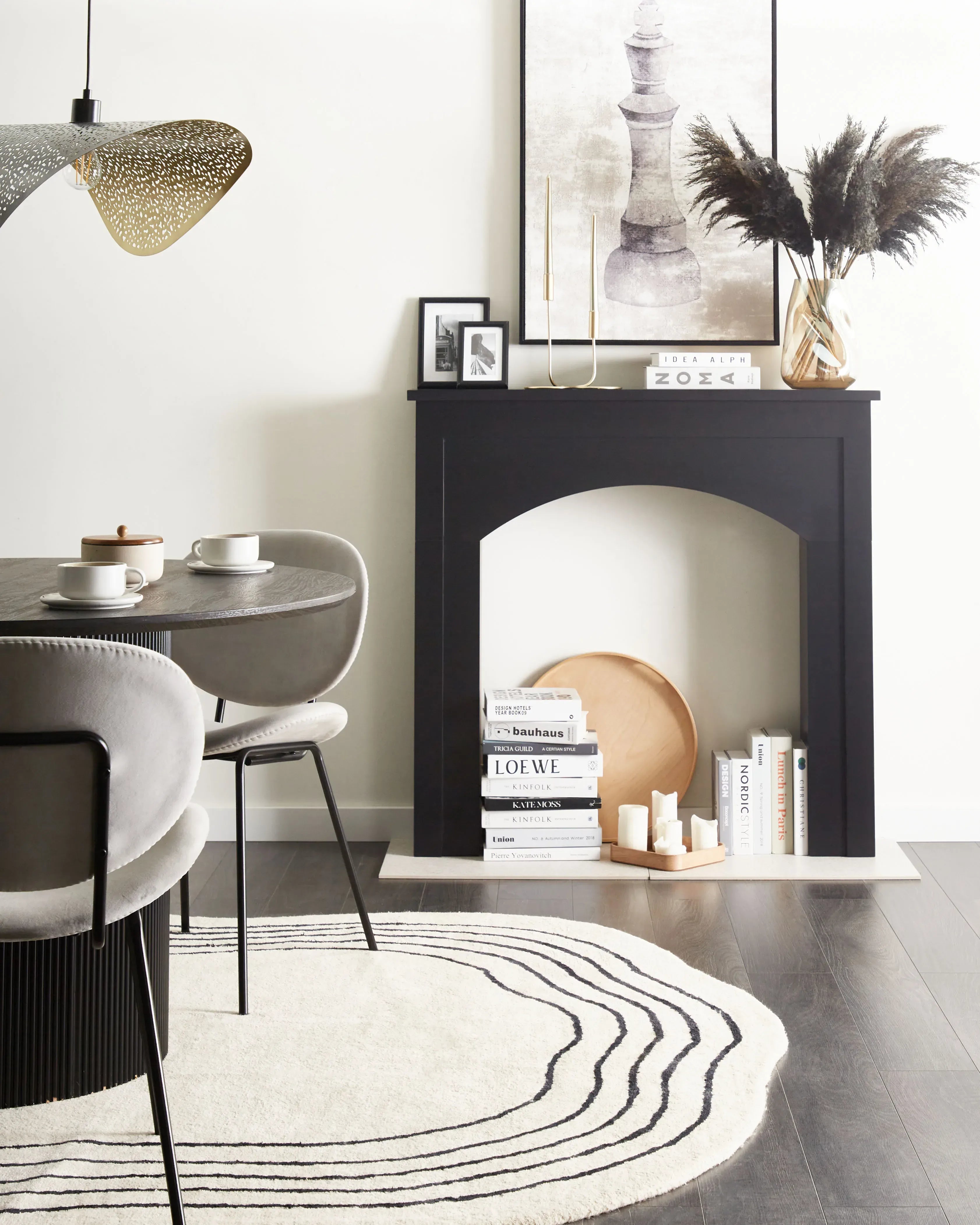 Cornice Caminetto BUSSELTON Nero