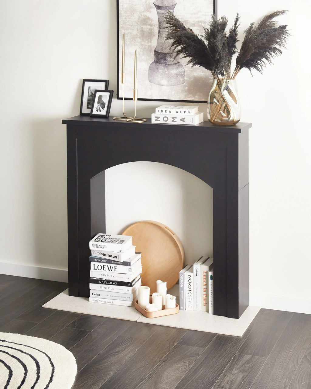 Cornice Caminetto BUSSELTON Nero