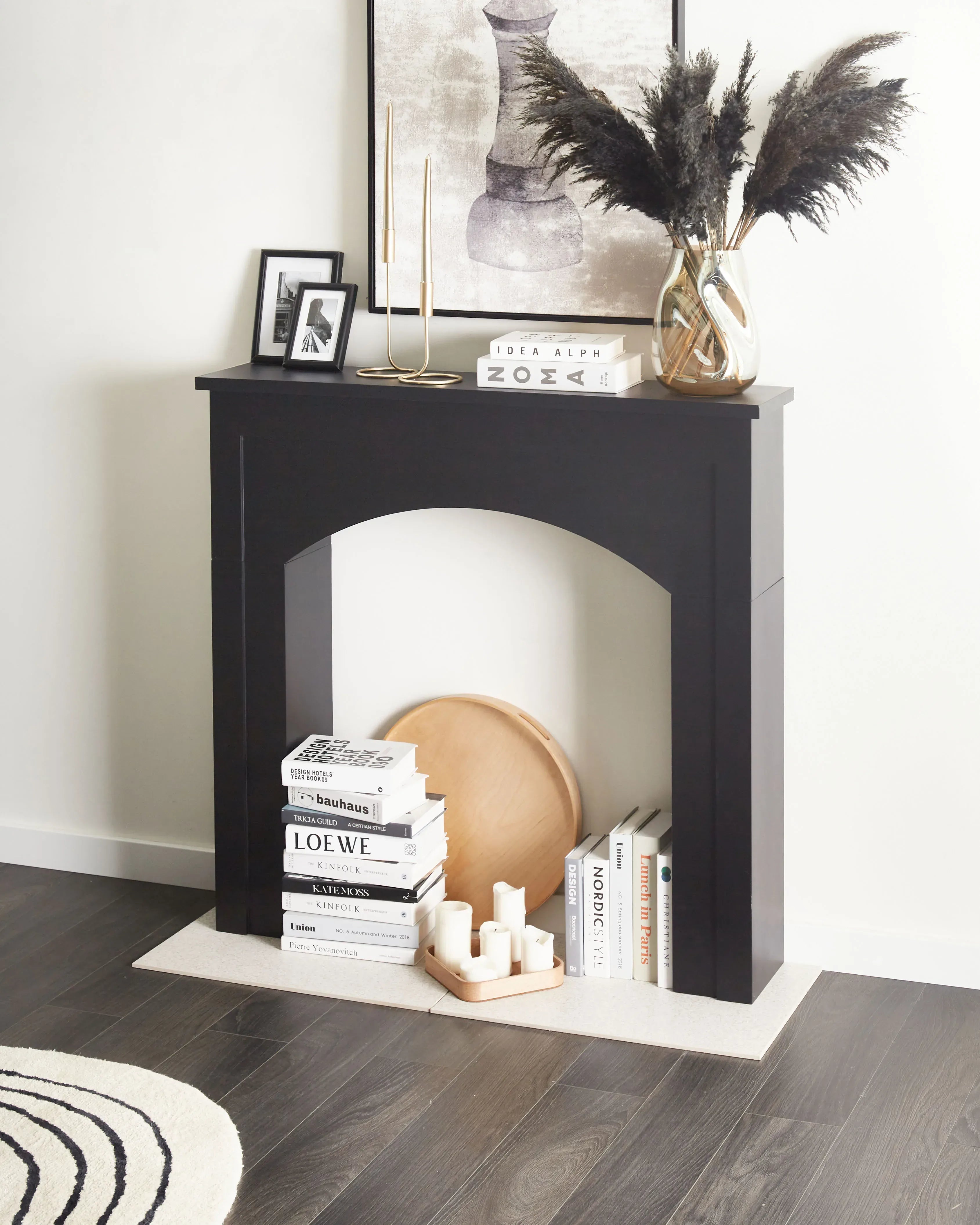 Cornice Caminetto BUSSELTON Nero