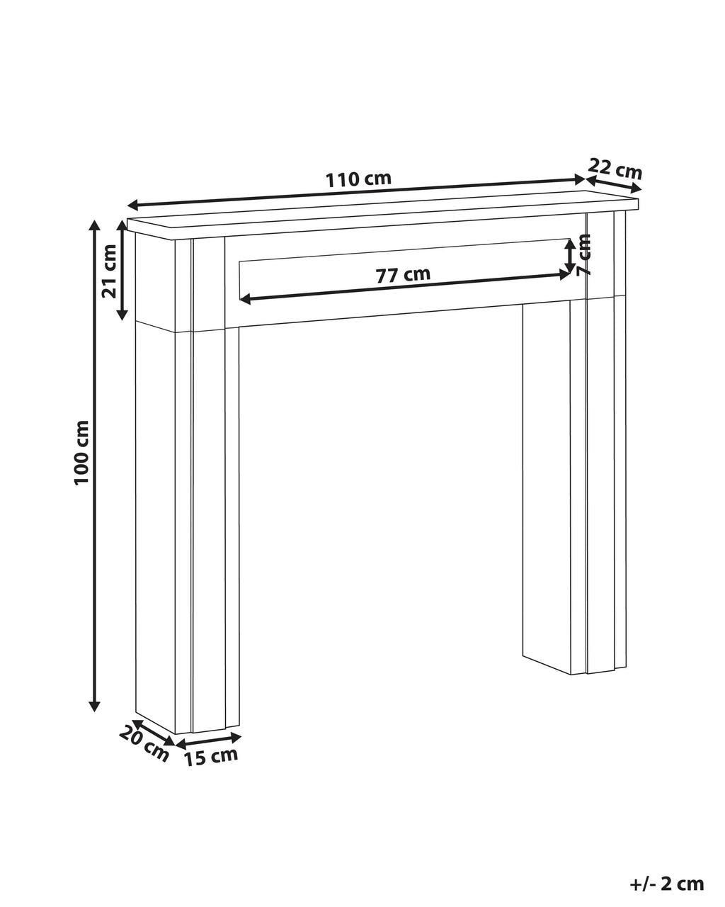 Cornice Caminetto BAUDIN Bianco