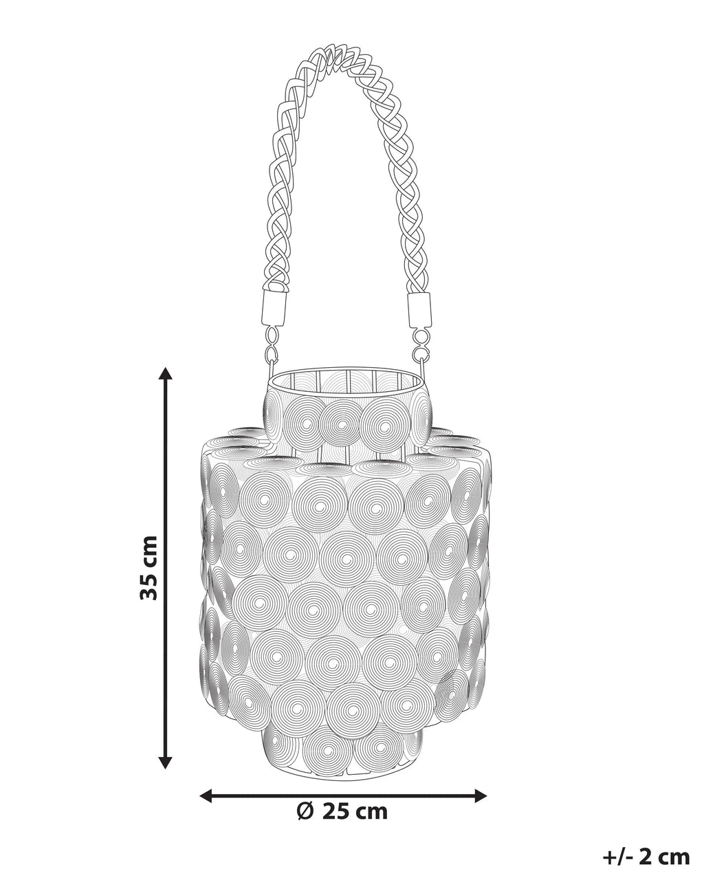 Lanterna MMOJSTIR Metallo 35 cm Nero