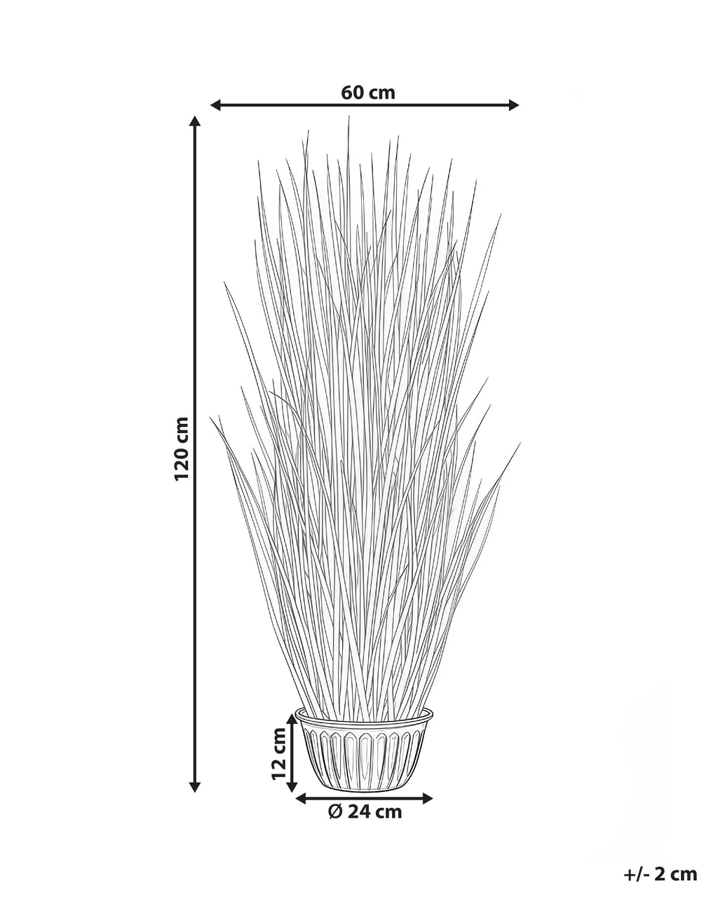Pianta artificiale GRASS 120 cm Verde