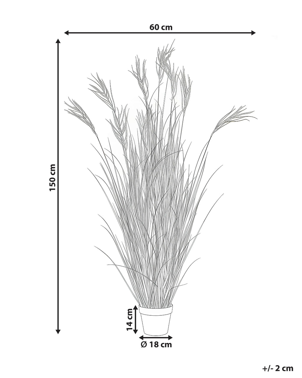 Pianta artificiale CLAW FLOWER 150 cm Verde