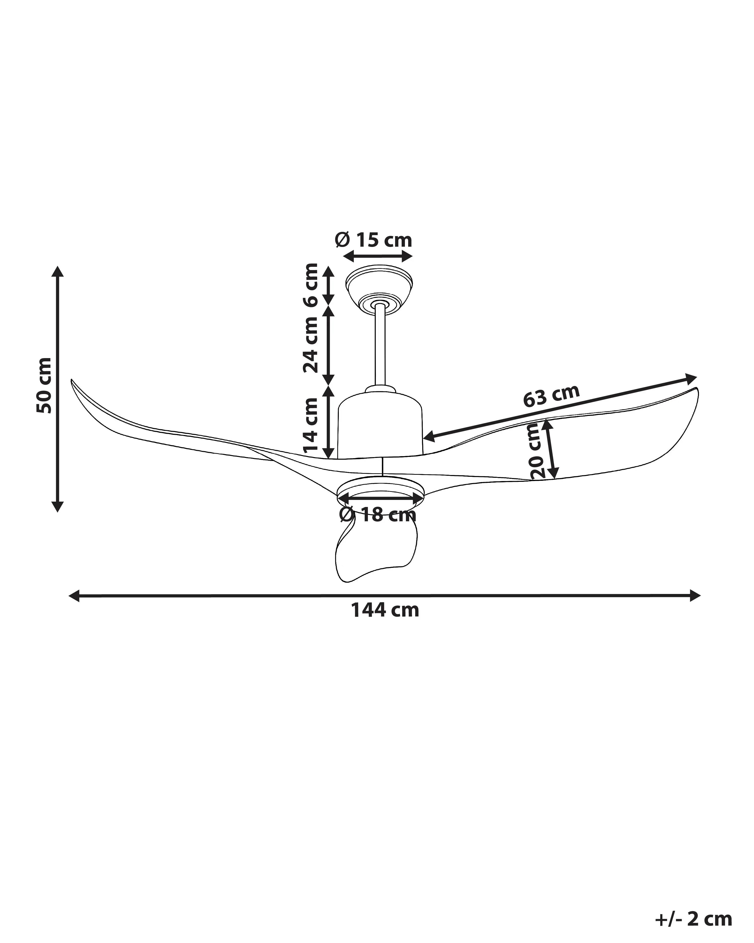 Ventilatore a soffitto ROSEAU Marrone