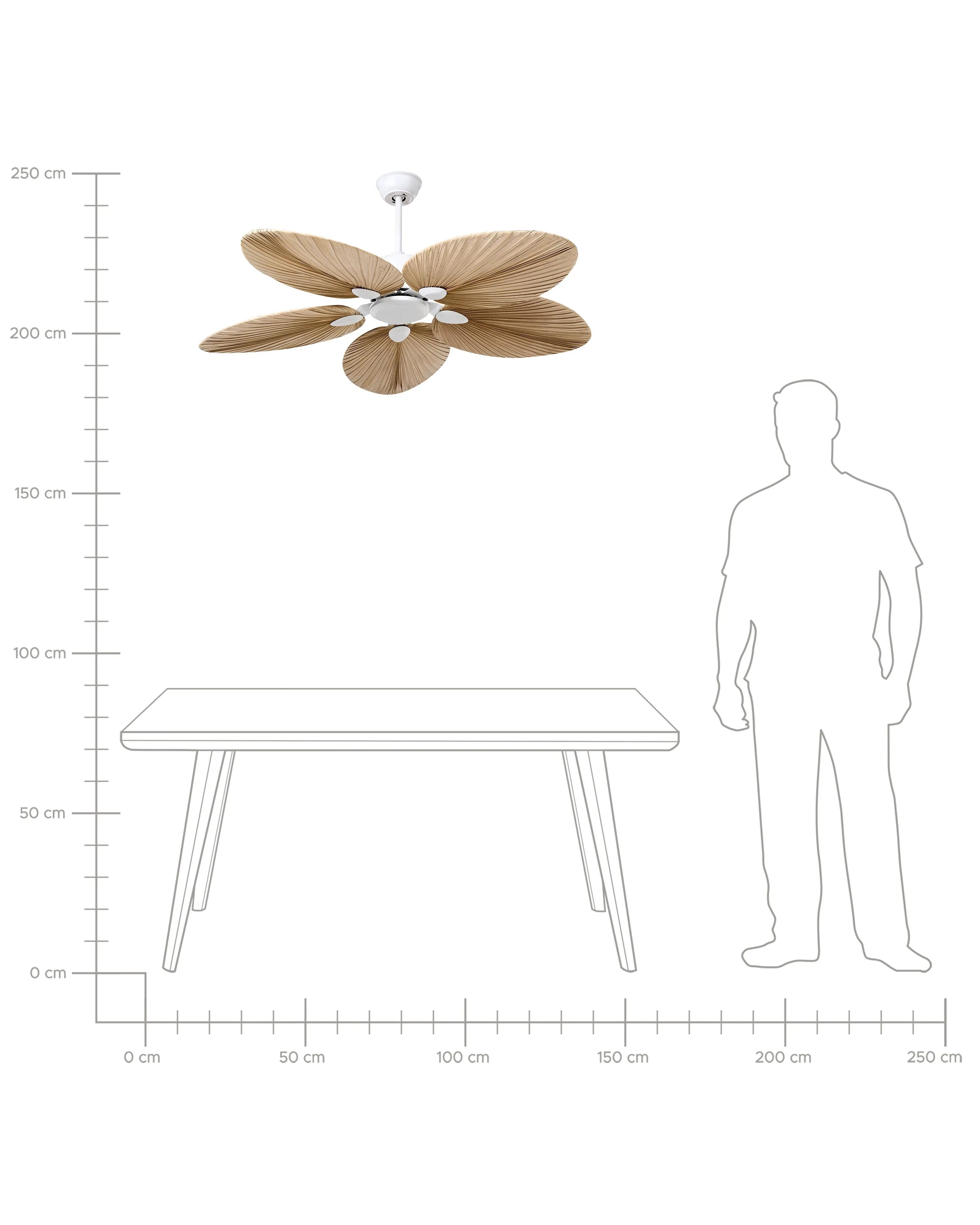 Ventilatore a soffitto MAMMOTH Naturale