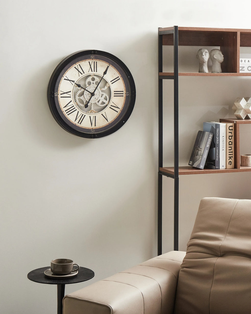 Orologio da parete BORNOS 50 cm Nero
