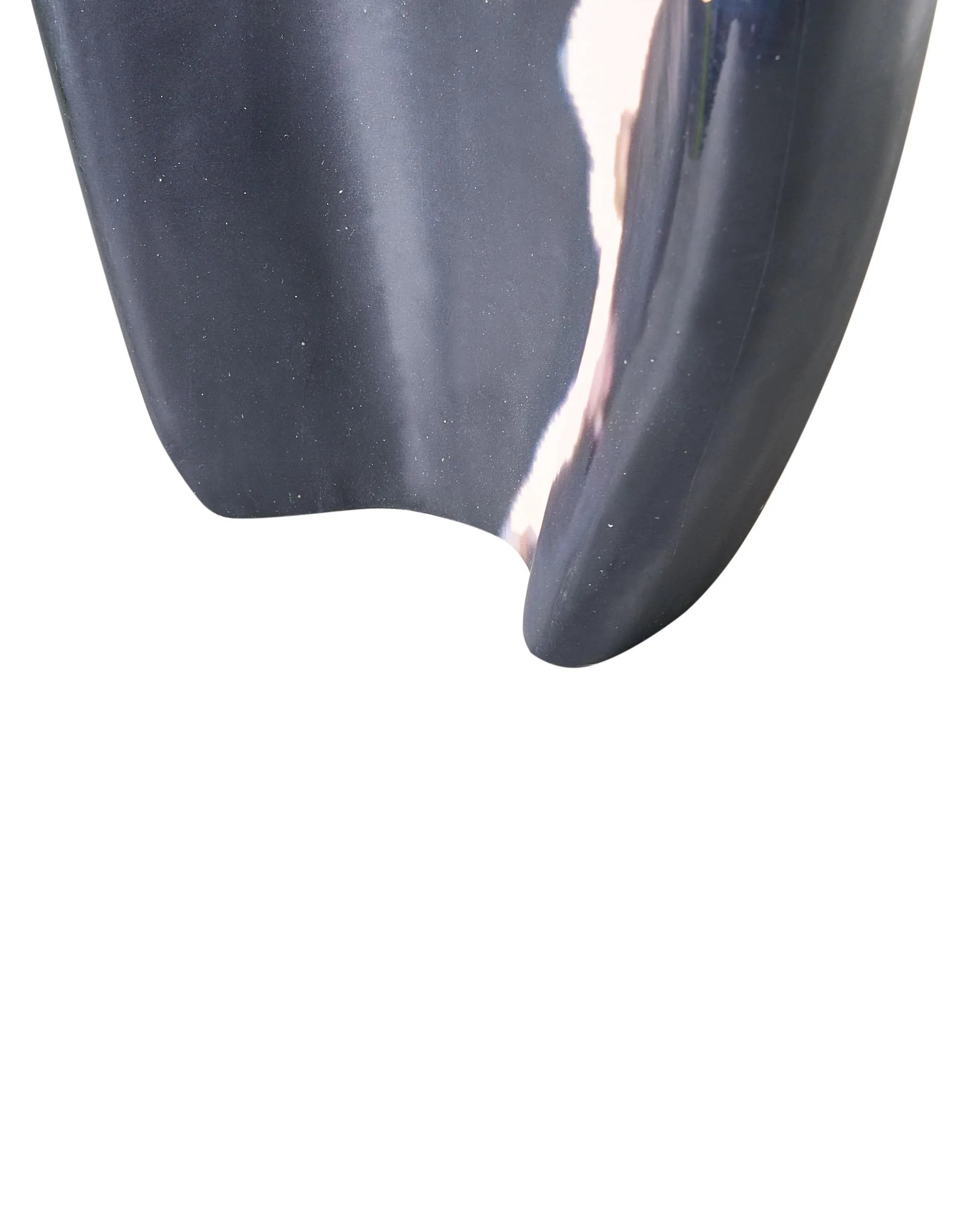 Vaso decorativo LAGOS Legno di mango 40 cm Nero/Beige