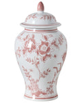 Vaso con coperchio SEWILLA Porcellana 38 cm Rosso/Bianco