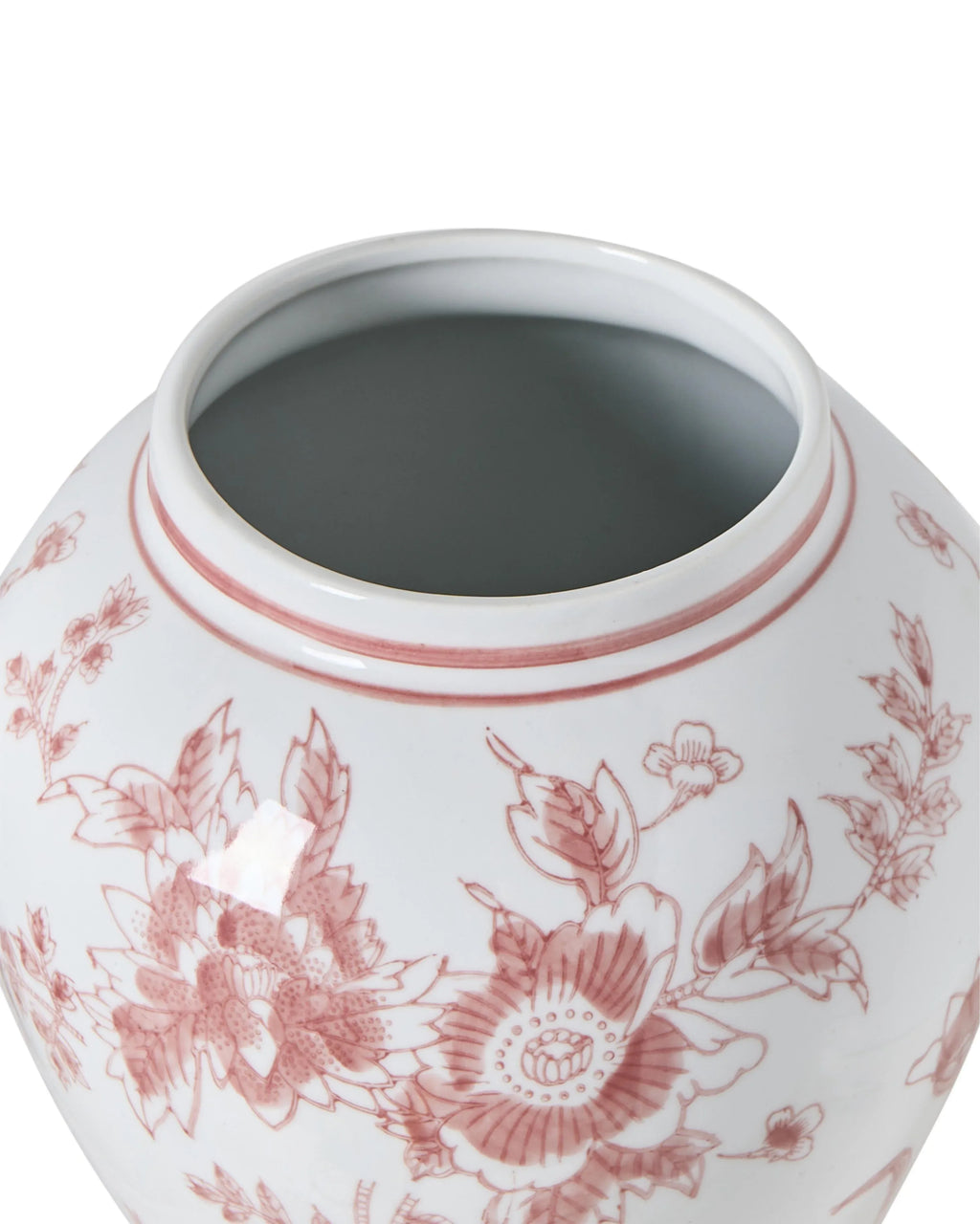 Vaso con coperchio SEWILLA Porcellana 38 cm Rosso/Bianco