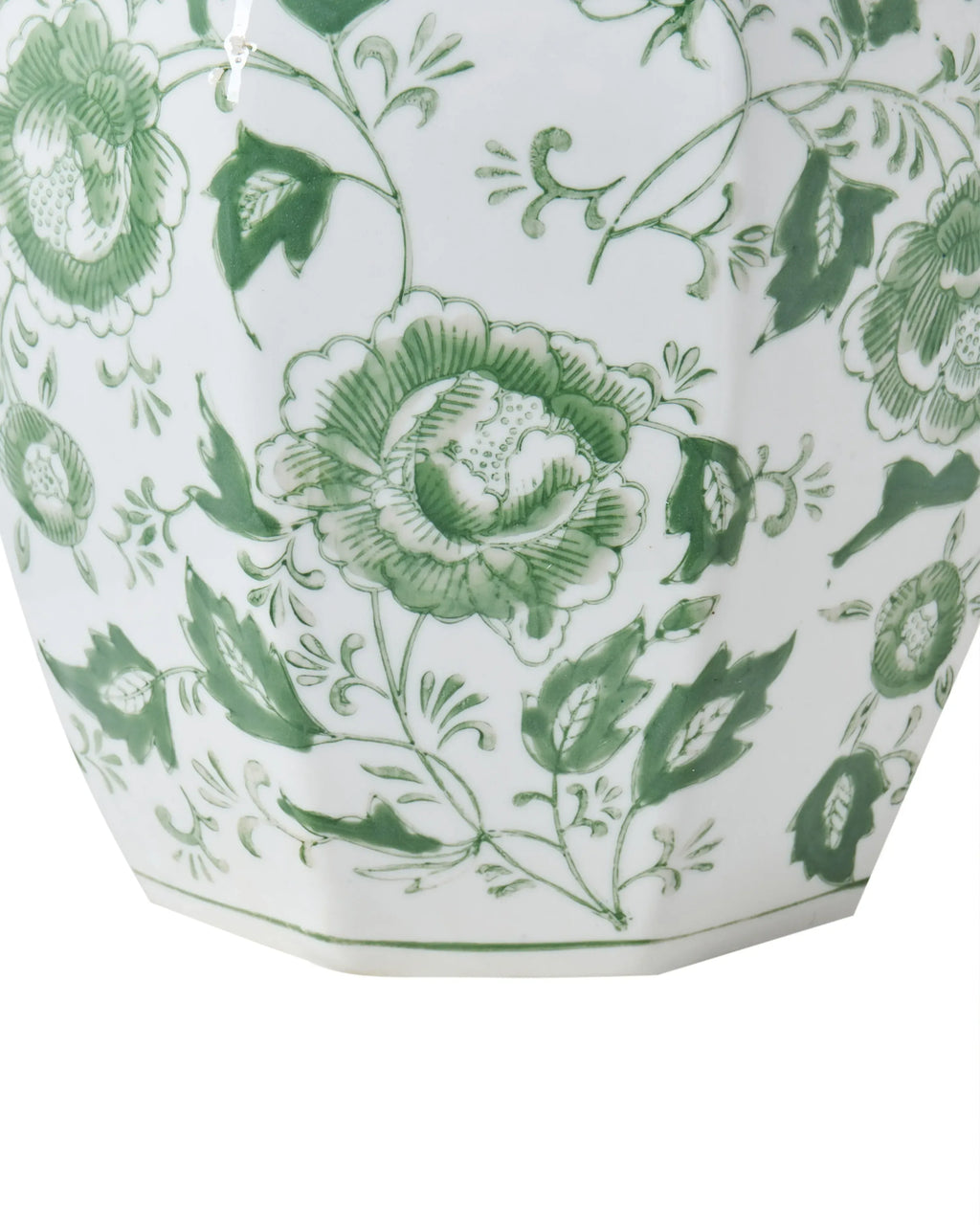 Vaso con coperchio FERROL Porcellana 29 cm Bianco/Verde